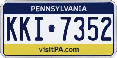 PA license plate KKI7352