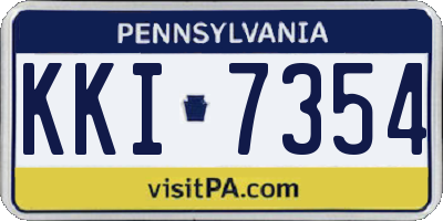 PA license plate KKI7354