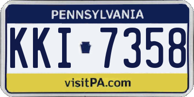 PA license plate KKI7358