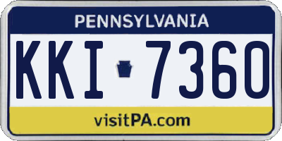 PA license plate KKI7360