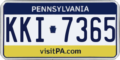 PA license plate KKI7365