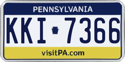 PA license plate KKI7366