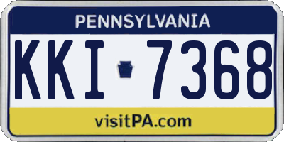 PA license plate KKI7368