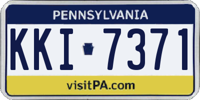 PA license plate KKI7371