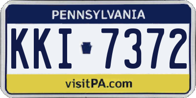 PA license plate KKI7372