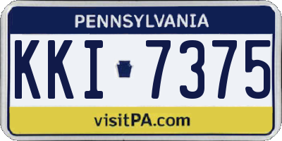 PA license plate KKI7375