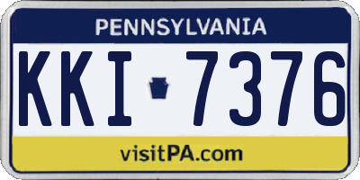 PA license plate KKI7376