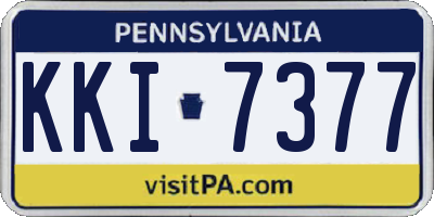 PA license plate KKI7377