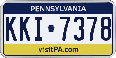 PA license plate KKI7378