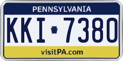 PA license plate KKI7380