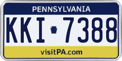 PA license plate KKI7388