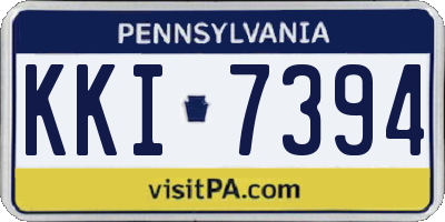 PA license plate KKI7394