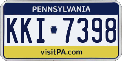 PA license plate KKI7398
