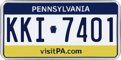 PA license plate KKI7401
