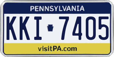 PA license plate KKI7405