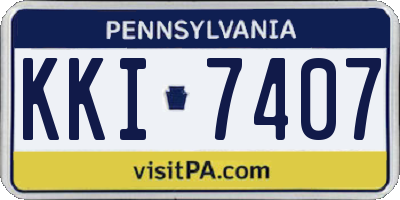 PA license plate KKI7407