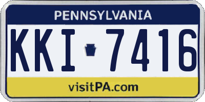PA license plate KKI7416