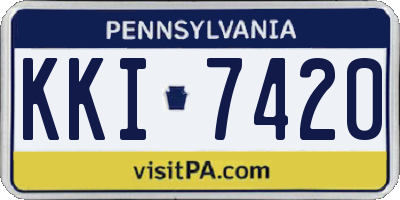 PA license plate KKI7420