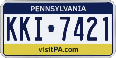 PA license plate KKI7421