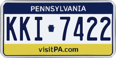 PA license plate KKI7422