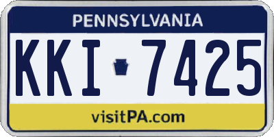 PA license plate KKI7425