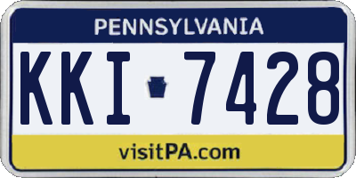 PA license plate KKI7428