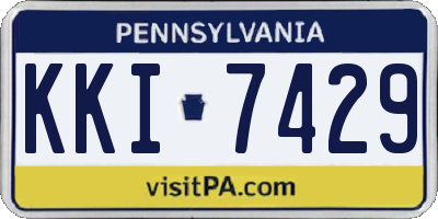 PA license plate KKI7429
