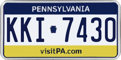 PA license plate KKI7430