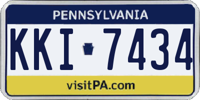 PA license plate KKI7434