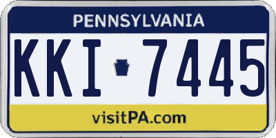 PA license plate KKI7445