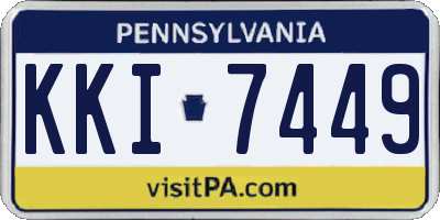 PA license plate KKI7449