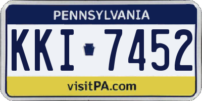 PA license plate KKI7452