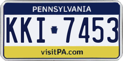 PA license plate KKI7453
