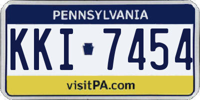 PA license plate KKI7454