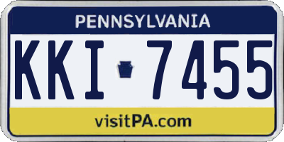 PA license plate KKI7455