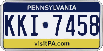 PA license plate KKI7458