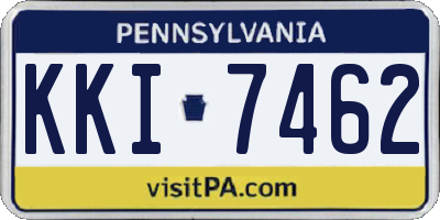 PA license plate KKI7462