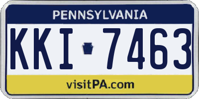 PA license plate KKI7463