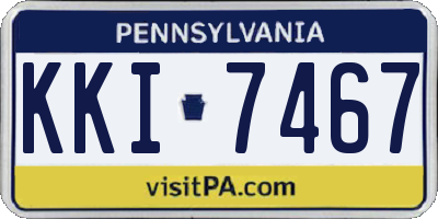 PA license plate KKI7467