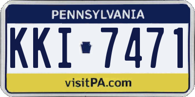 PA license plate KKI7471
