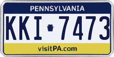 PA license plate KKI7473
