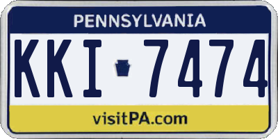 PA license plate KKI7474