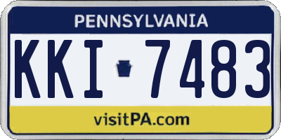 PA license plate KKI7483
