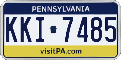 PA license plate KKI7485