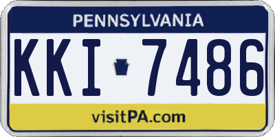 PA license plate KKI7486
