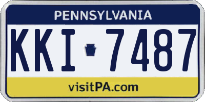 PA license plate KKI7487