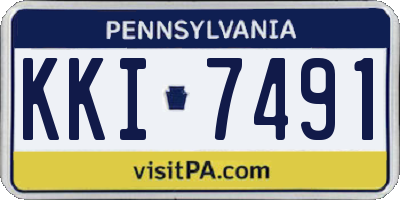 PA license plate KKI7491