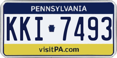 PA license plate KKI7493