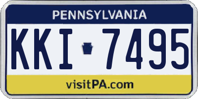 PA license plate KKI7495