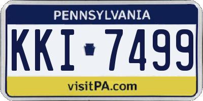 PA license plate KKI7499